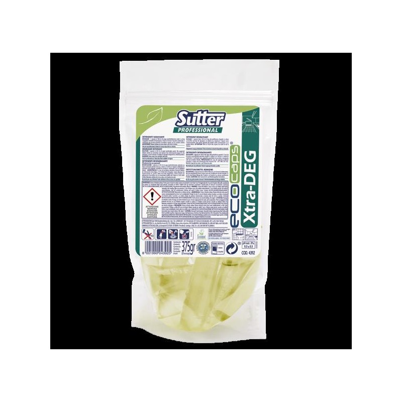 ECOCAPS XTRA-DEG DETERGENTE DESENGRASANTE C/3x 25Bolsas x 15Gr. RF.0439200