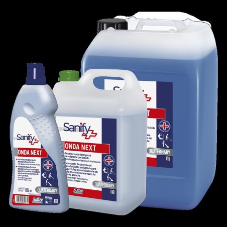 ONDA NEXT DETERGENTE DESINFECTANTE BACTERICIDA HIGIENIZANTE PERFUMADO C/4x5 KG. (PRODUCTO 5 ESTRELLAS)