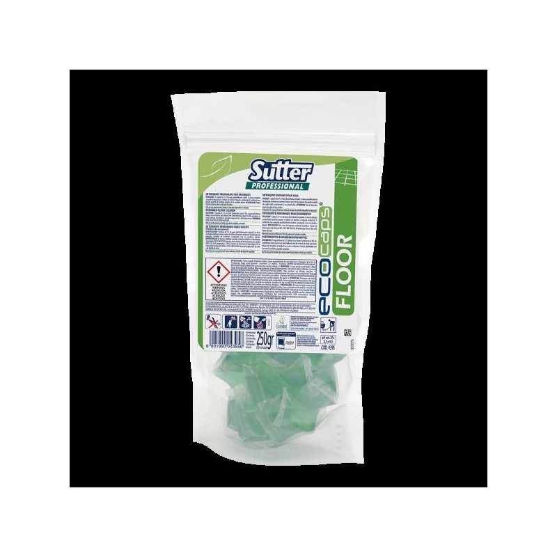 ECOCAPS FLOOR C/3 PQ.x50 BOLSAS x 5 ML (detergente perfumado para pavimentos)
