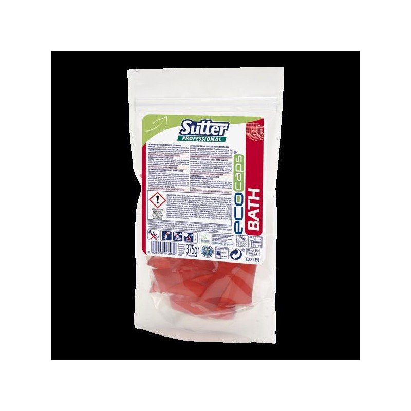 ECOCAPS BATH C/3Pq. x 25 BOLSAS x15Gr (Detergente desincrustante para baños) 