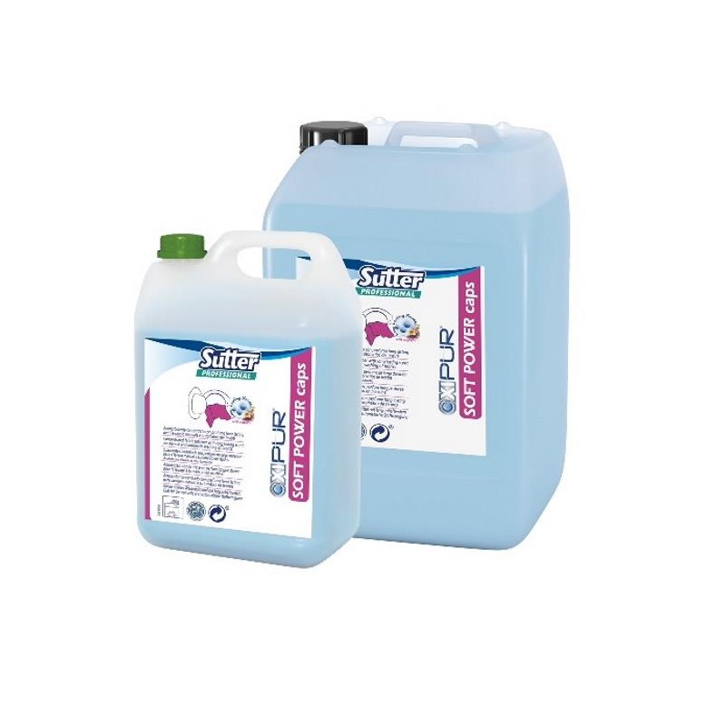 SOFT POWER CAPS SUAVIZANTE CONCENTRADO CON PERFUME LARGA DURACION C/4x5Kg.